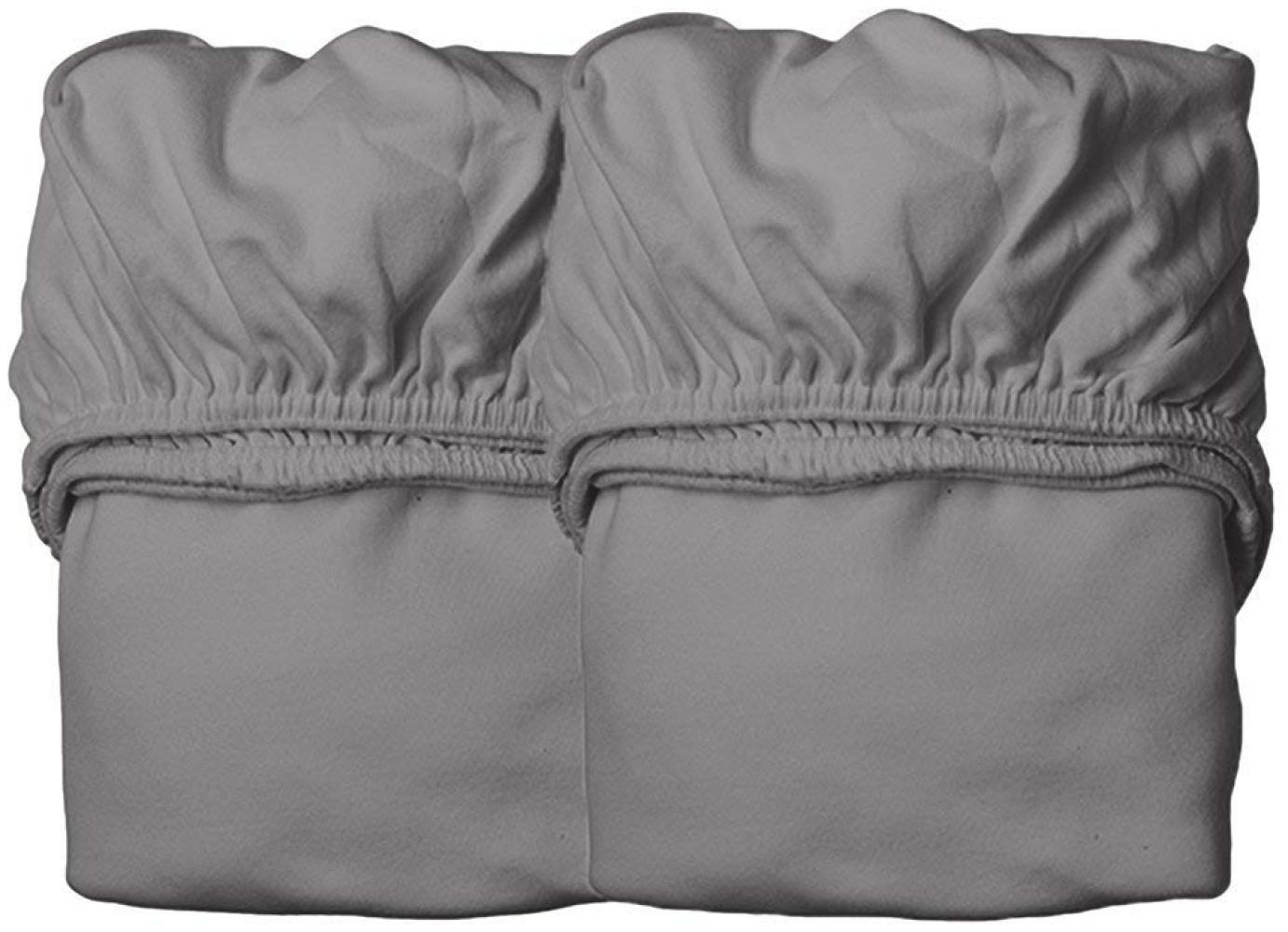 Leander Laken für Classic Juniorbett 2 Stk, grau Bild 1