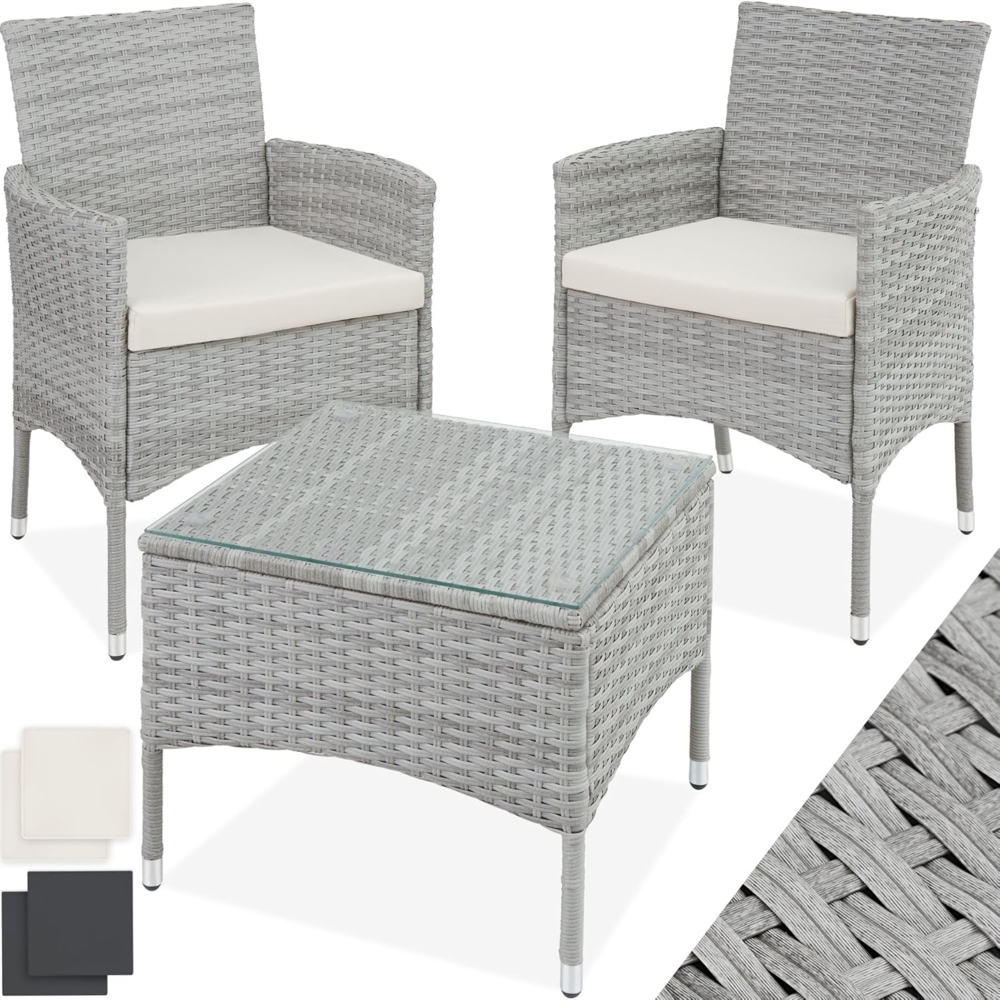 tectake Sitzgruppe Rattanset, (Set, 5-tlg), Schickes, modernes Design Bild 1