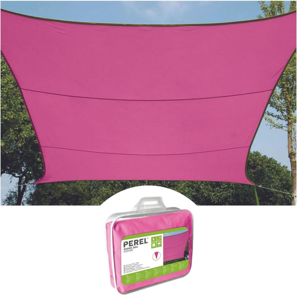 Sonnensegel Rechteckig 4x3m Pink - Sonnenschutzsegel für Balkon / Terrassensegel Bild 1