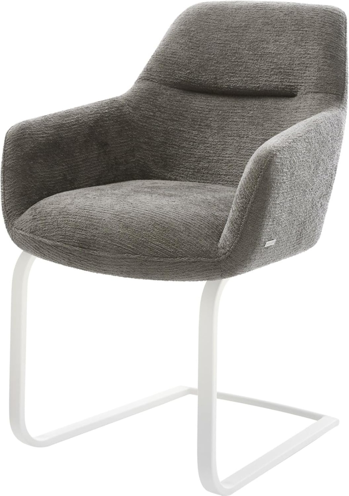 Freischwinger Pejo-Flex Bouclé Soft Schlamm Freischwinger flach Weiß Taschenfederkern Bild 1