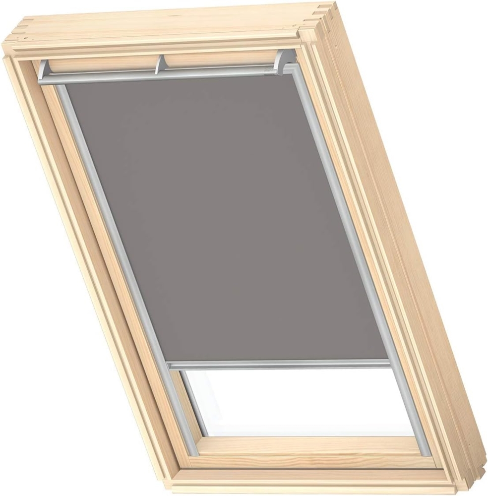 Verdunklungsrollo DKL MK06 0705S, VELUX, verdunkelnd, ohne Bohren, in Führungsschienen, VELUX »Pick & Click!«, alufarbene Führungsschienen & Griffleiste Bild 1