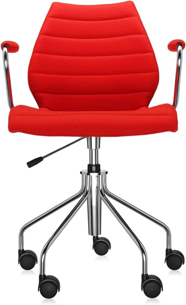 Kartell Maui Soft, Sessel ouf Rollen, Rot Bild 1