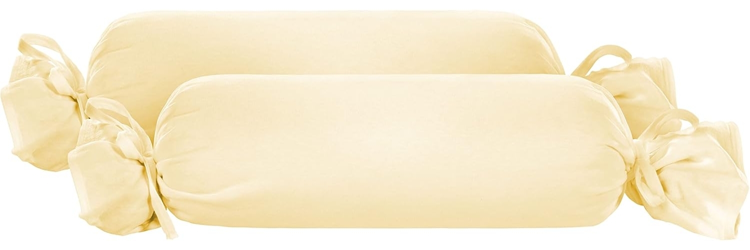biberna Feinjersey-Kopfkissenbezug, gelb, 15x40 cm Bild 1