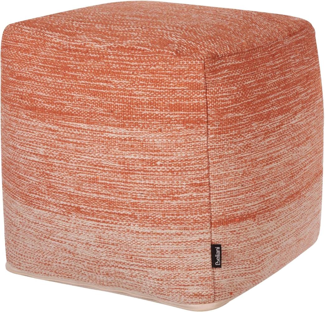 Pouf orange 40x40 cm HIRRI Bild 1