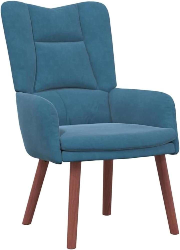 vidaXL Entspannungsstuhl Blau 63 x 67 x 94 cm Samt 42001802 Bild 1