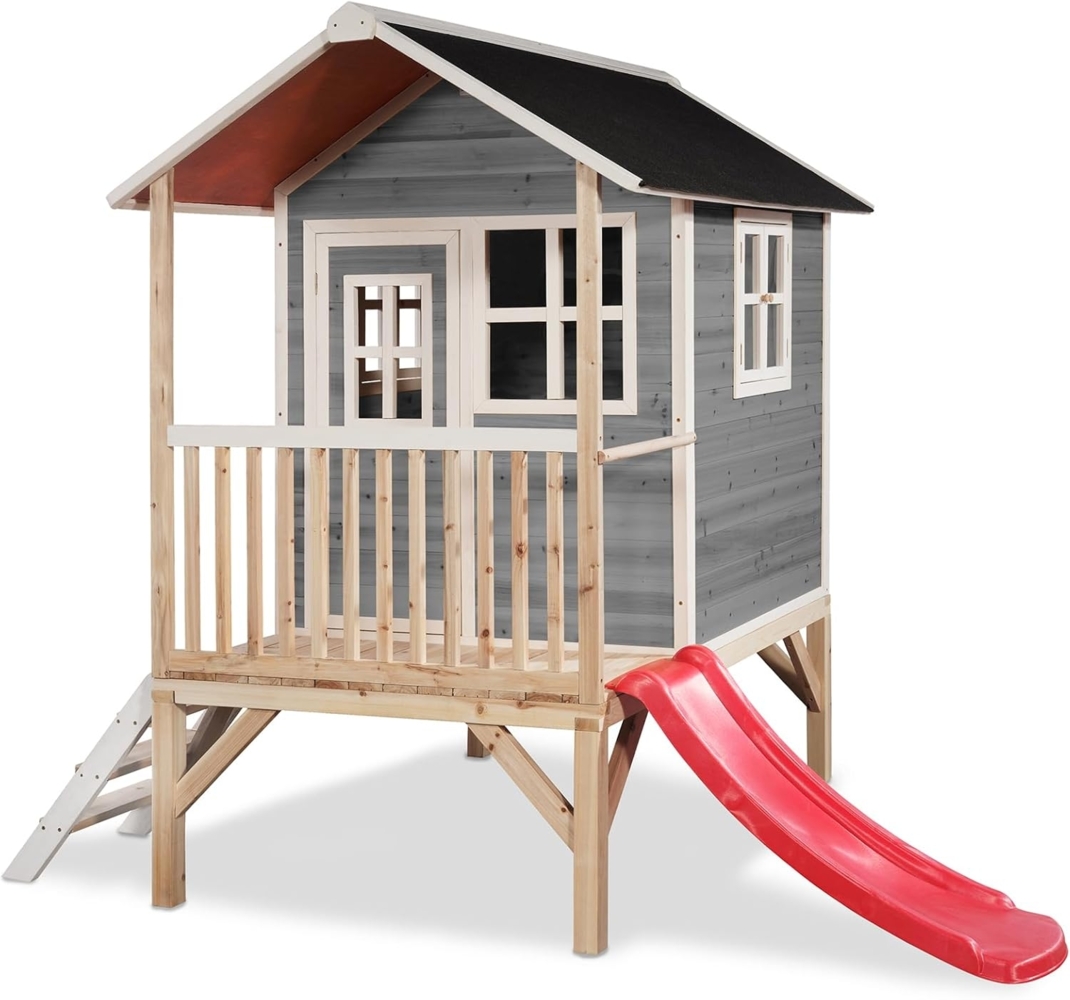 Exit Holz Spielhaus Loft 300 | Grau | 185 x 260 x 225 cm Bild 1