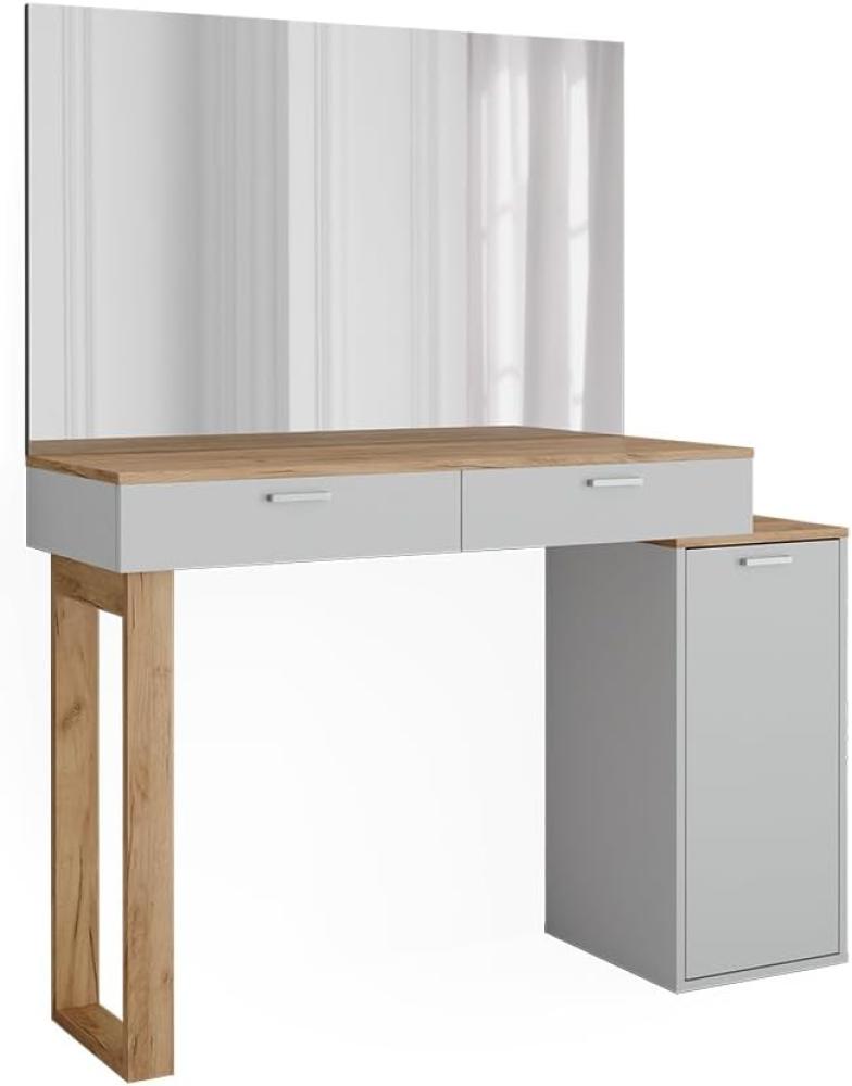 Vicco Schminktisch Regina Weiß Eiche 130 cm mit 2 Schubladen Bild 1