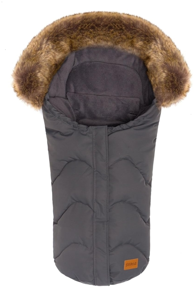 Fillikid Fußsack Fillikid Winterfußsack Lhotse Exclusiv, warmer Kinder Fußsack für Kinderwagen und Kindersitze Gruppe 0 wasserabweisend und windabweisend abnehmbarer Kunstfellkragen waschbar bei 30°C Bild 1