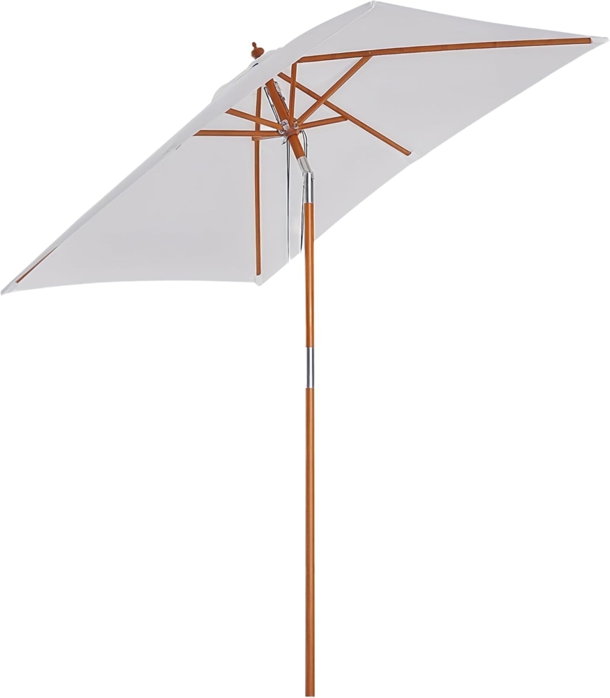 Outsunny Sonnenschirm Knickbar, LxB: 200x150 cm, rechteckig Strandschirm, 3-stufig einstellbarer Schirm, Verstellbarer Neigungswinkel bis 45° Bild 1