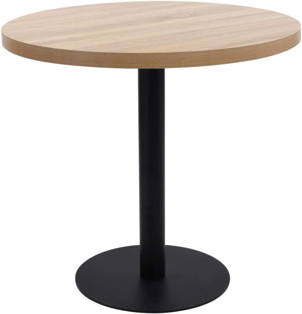 vidaXL Bistrotisch Hellbraun 80 cm MDF 286424 Bild 1