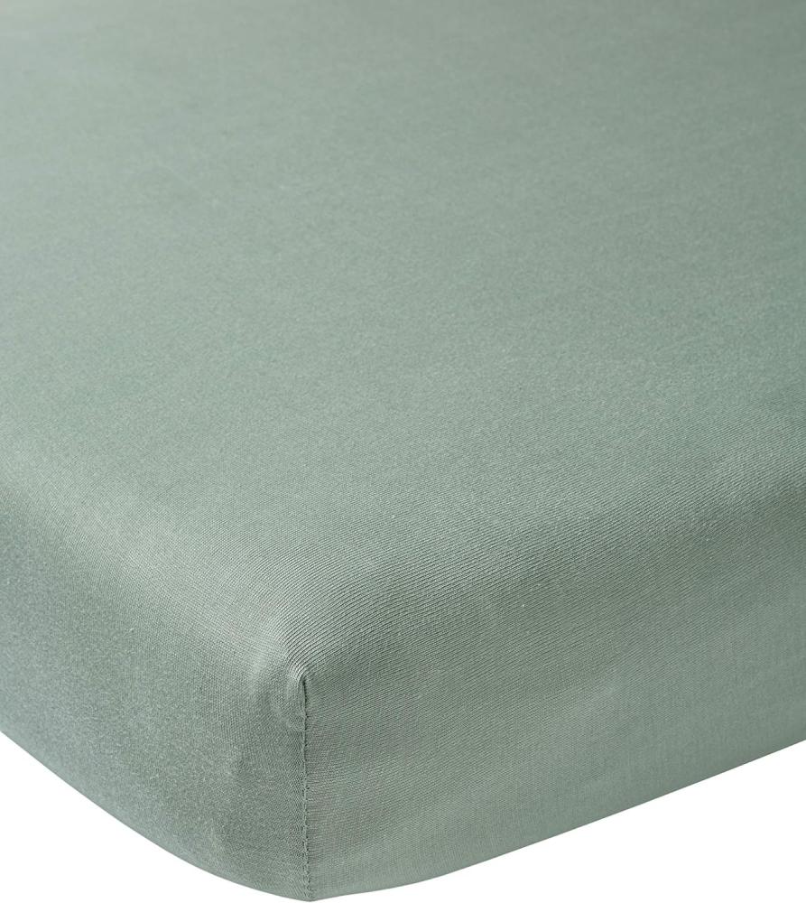 Meyco Jersey Spannbetttuch, Stone Green, 40x80/90cm Bild 1