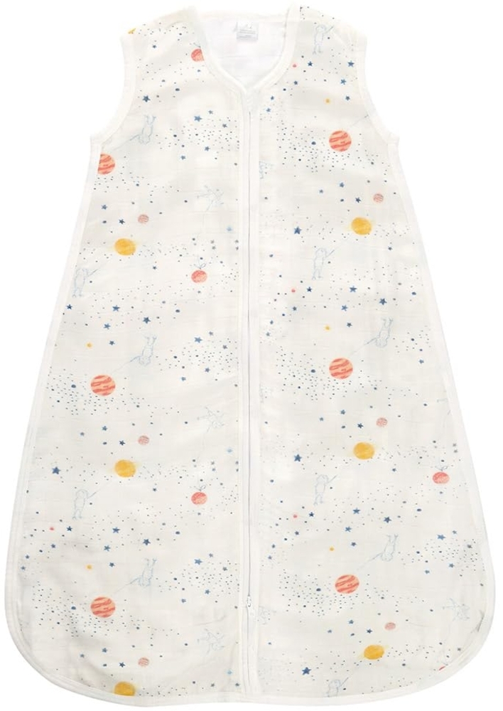 aden + anais™ Silky Soft Baby-Schlafsack, 1,0 TOG Wert, tragbare Decke für Babys, Bunte Muster für Mädchen & Jungen, Schlafsack für Neugeborene aus Bambusviskose, 0-6 Monate, Stargaze - Orbit Bild 1