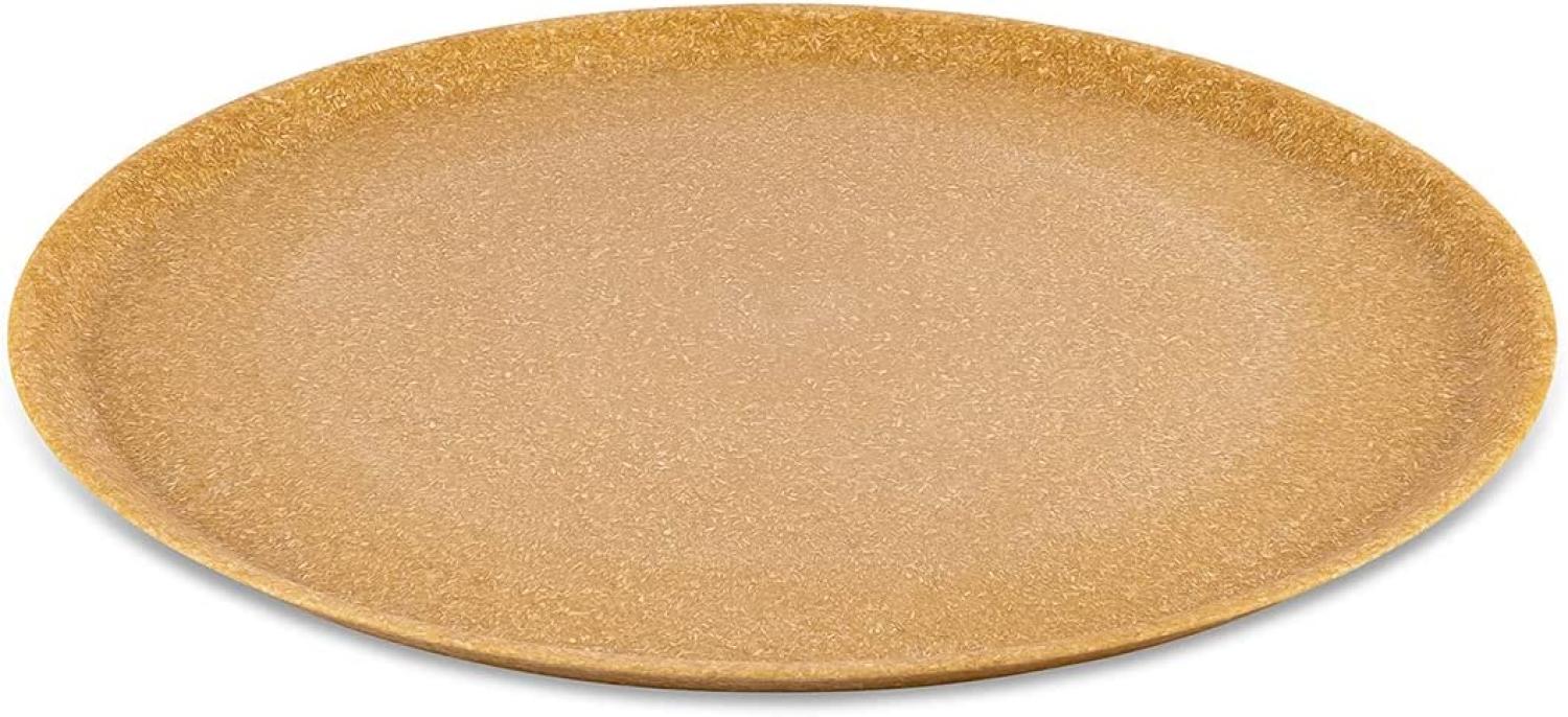 Koziol Großer Teller 4er-Set Connect Plate, Speiseteller, Kunststoff-Holz-Mix, Nature Wood, 25. 5 cm, 7101702 Bild 1