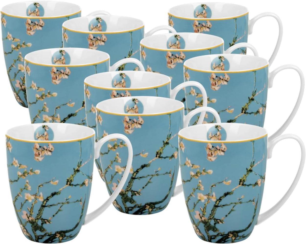 DUO ART GALLERY Klassischer Becher 380 ml ALMOND BLOSSOM New Bone China Porzellan Bild 1