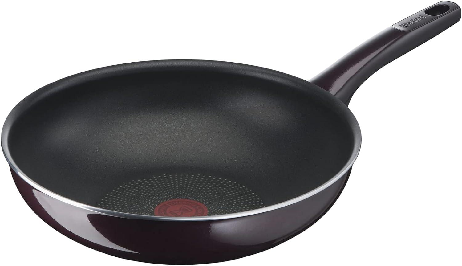 Tefal Bratpfanne Resist Intense Wokpfanne 28 cm D52219, Aluminium, Mühelose Reinigung, Antihaftbeschichtung, Thermo-Signal Bild 1