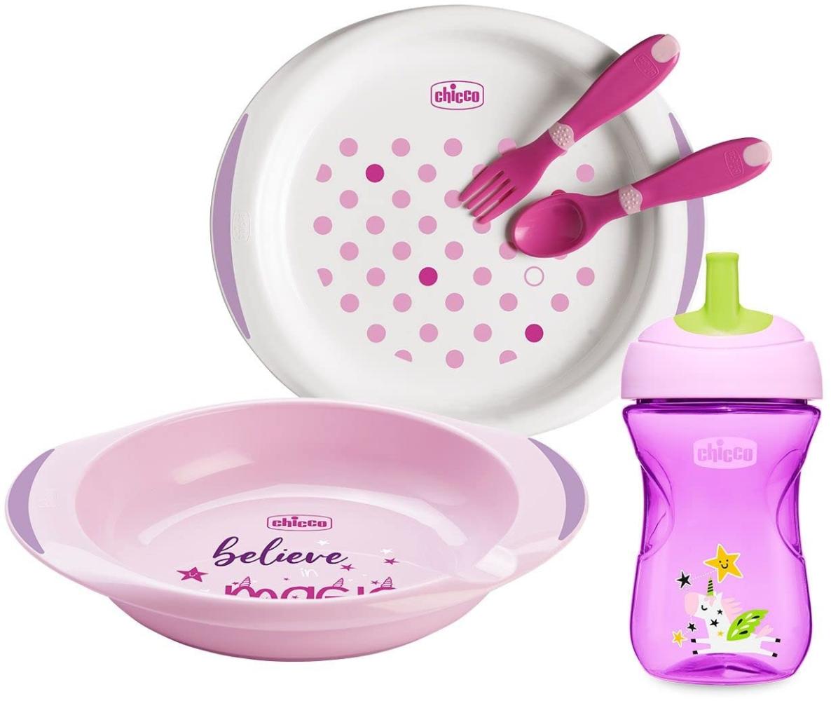 Chicco Geschenkset Toddler dinner set Pink Weiß Mädchen 1 Jahr(e) Bild 1