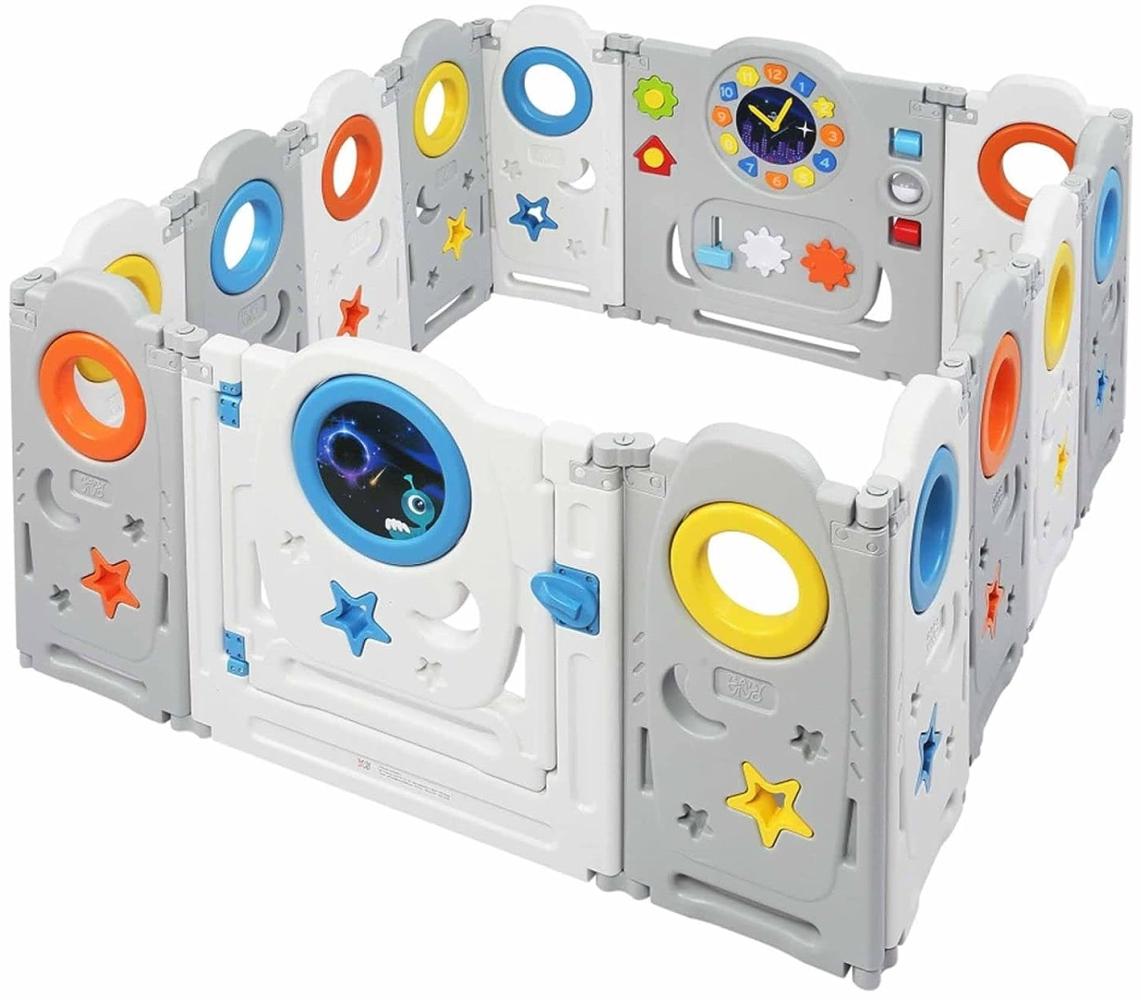 Baby Vivo Laufgitter aus Kunststoff 12 Elemente - Neo in Weiß Bild 1