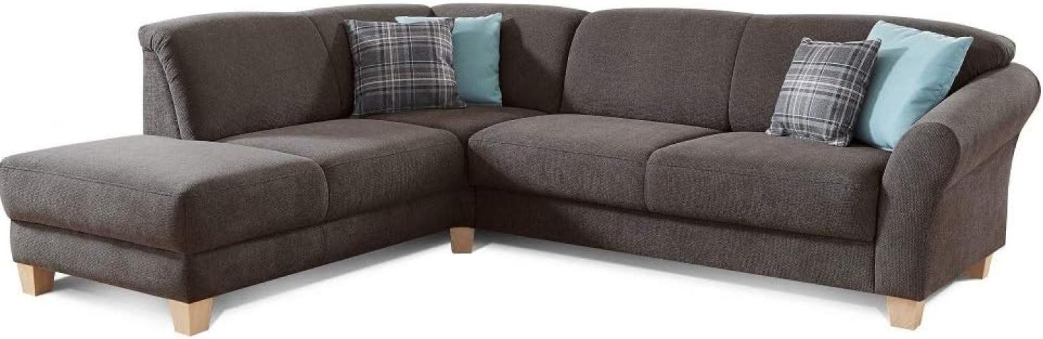 CAVADORE Ecksofa Gootlaand / Große Couch im Landhaus-Stil / Mit Federkern-Polsterung / 257 x 84 x 212 / Dunkelgrau Bild 1