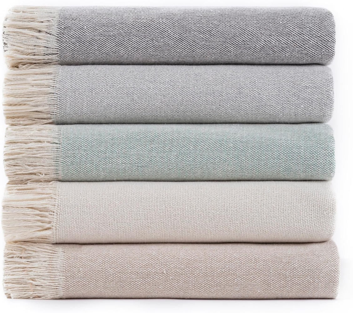 Todocama Mehrzweck-Tagesdecke, Sofaüberwurf, Überwurf für Bett, Sofaüberwurf, Jarapas, einfarbig (125x180 cm, grün). Bild 1