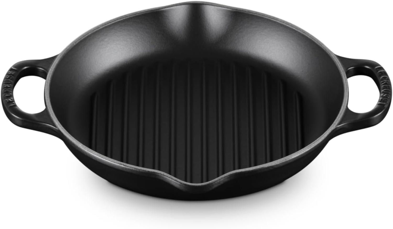 Le Creuset Signature Grillplatte rund 25 cm Schwarz - Schwarz - 25 bis 28 cm Bild 1