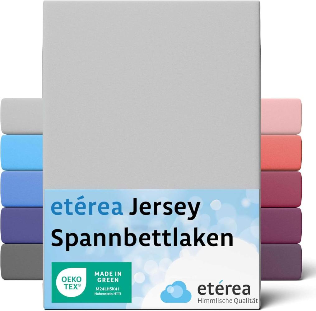 etérea Comfort Jersey Spannbettlaken Silber 60x120 cm - 70x140 cm Bild 1