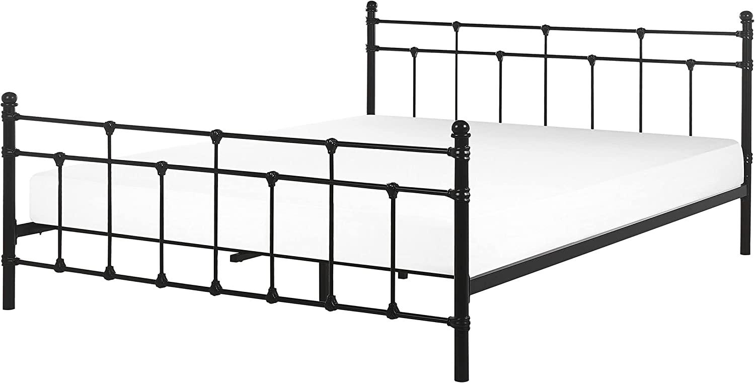 Metallbett schwarz Lattenrost 140 x 200 cm LYNX Bild 1