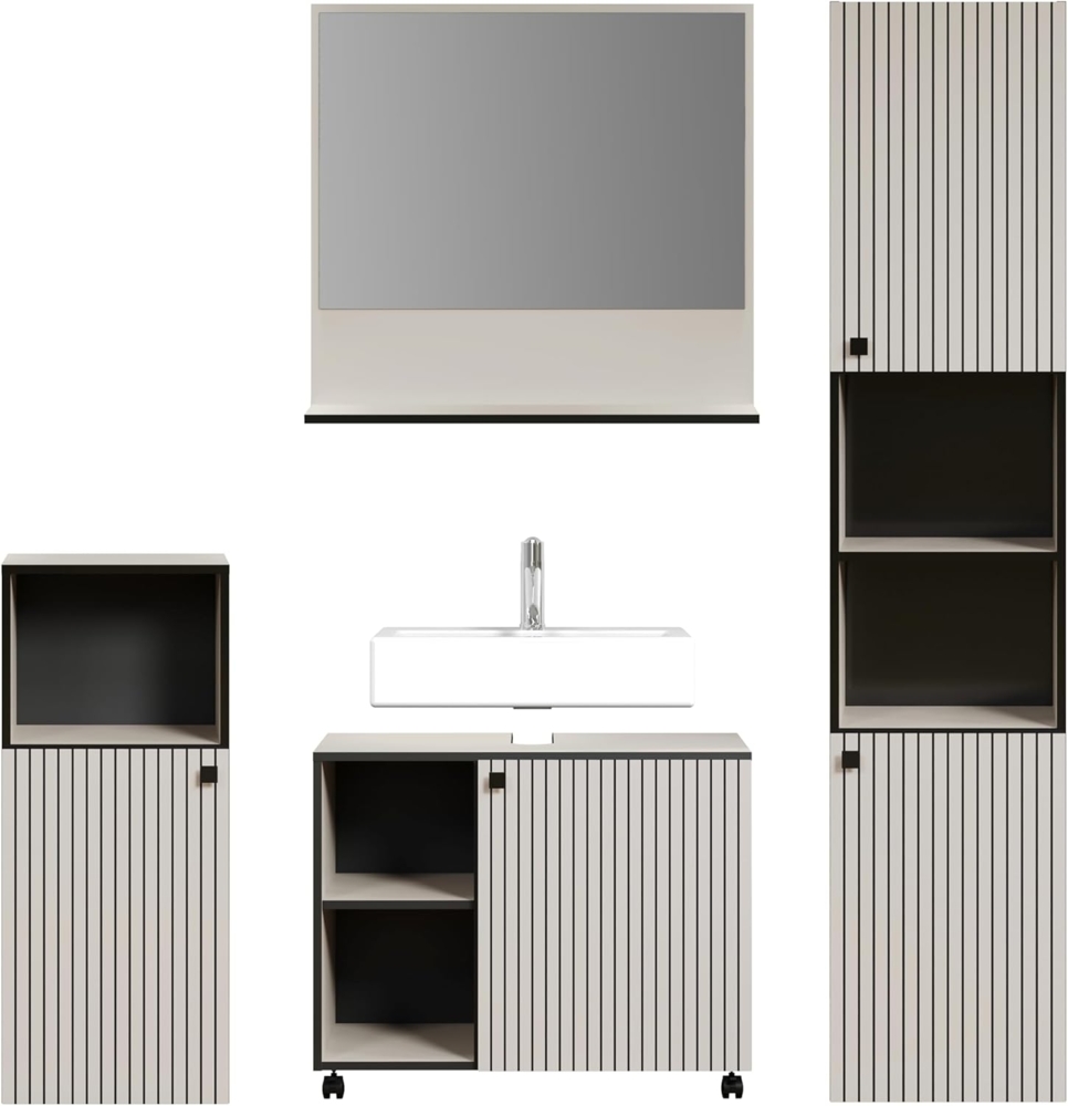 Badmöbel Set Bliss in grau 180 cm Bild 1