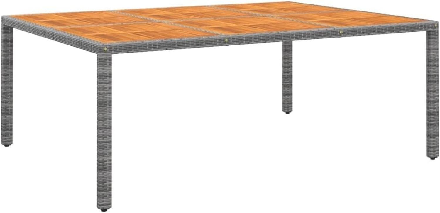 vidaXL Gartentisch 200x150x75 cm Akazienholz und Poly Rattan Grau 310591 Bild 1