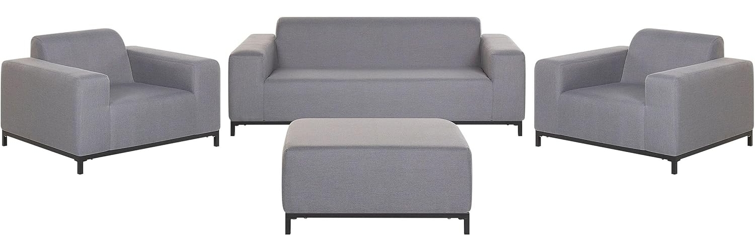 Lounge Set mit Tisch ROVIGO Grau Bild 1