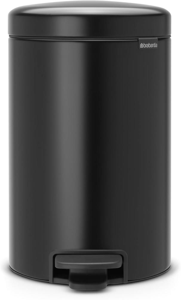 Brabantia 'NewIcon' Treteimer, Matt Black, 12 Liter Bild 1