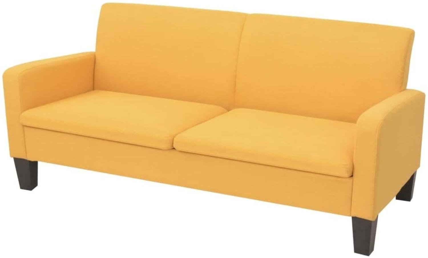 vidaXL 3-Sitzersofa 180 x 65 x76 cm Gelb 244713 Bild 1