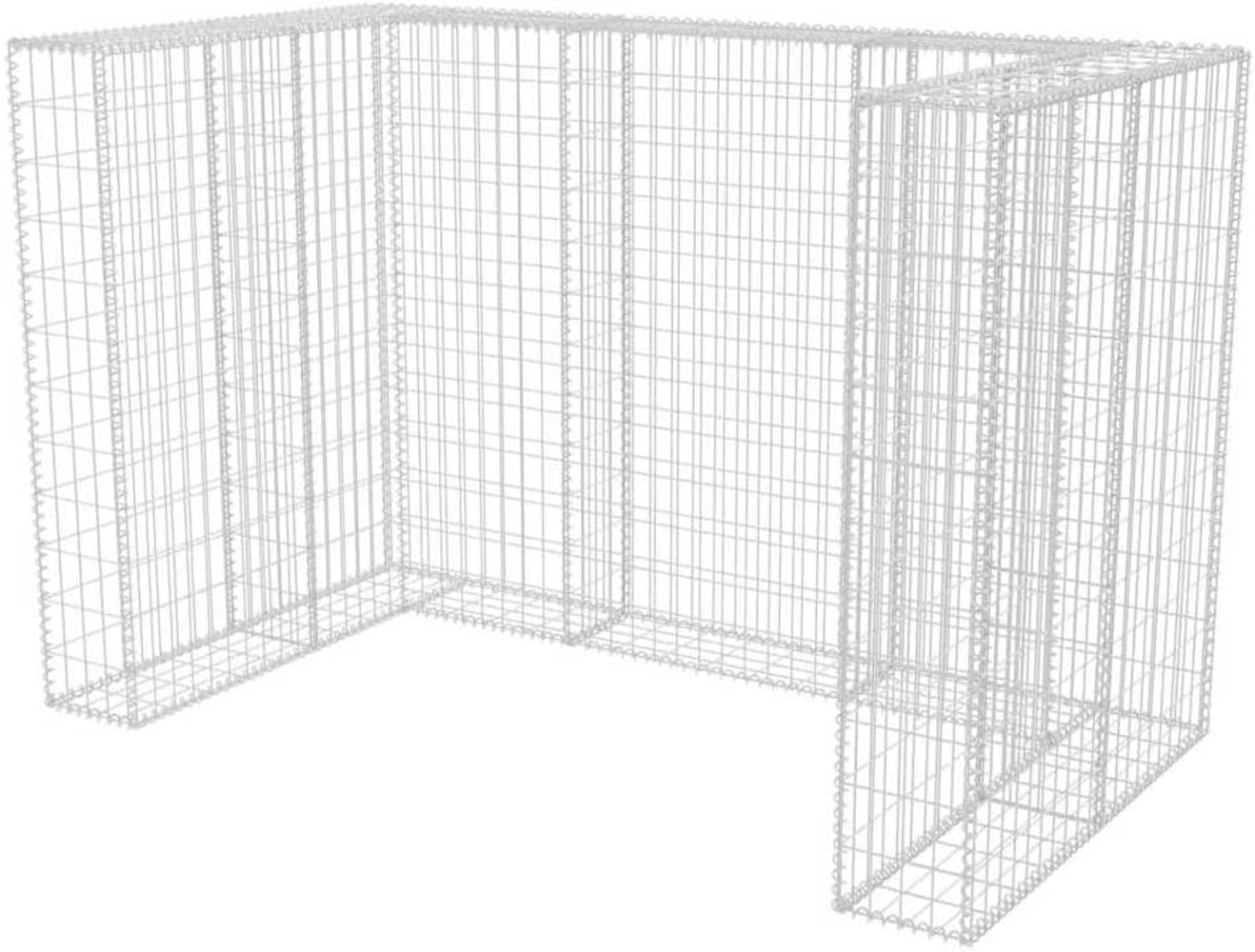 vidaXL Gabionen-Mülltonnenverkleidung für 2 Tonnen Stahl 180x100x120cm 142559 Bild 1