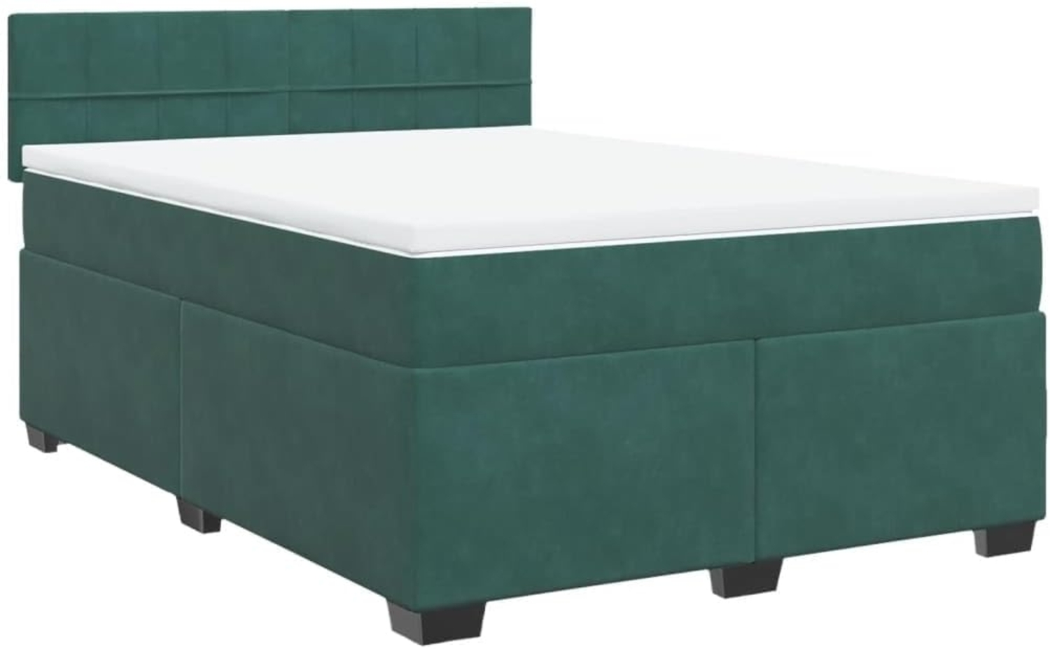 Boxspringbett mit Matratze Dunkelgrün 140x200 cm Samt 3286333 Bild 1