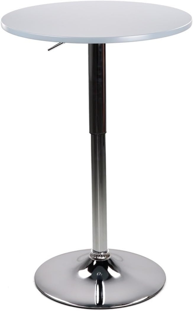 Brigros WeHome - Bartisch, hoher Couchtisch, höhenverstellbarer Couchtisch, quadratischer oder runder Tisch, Küchentisch erhältlich (Grau, rund) Bild 1