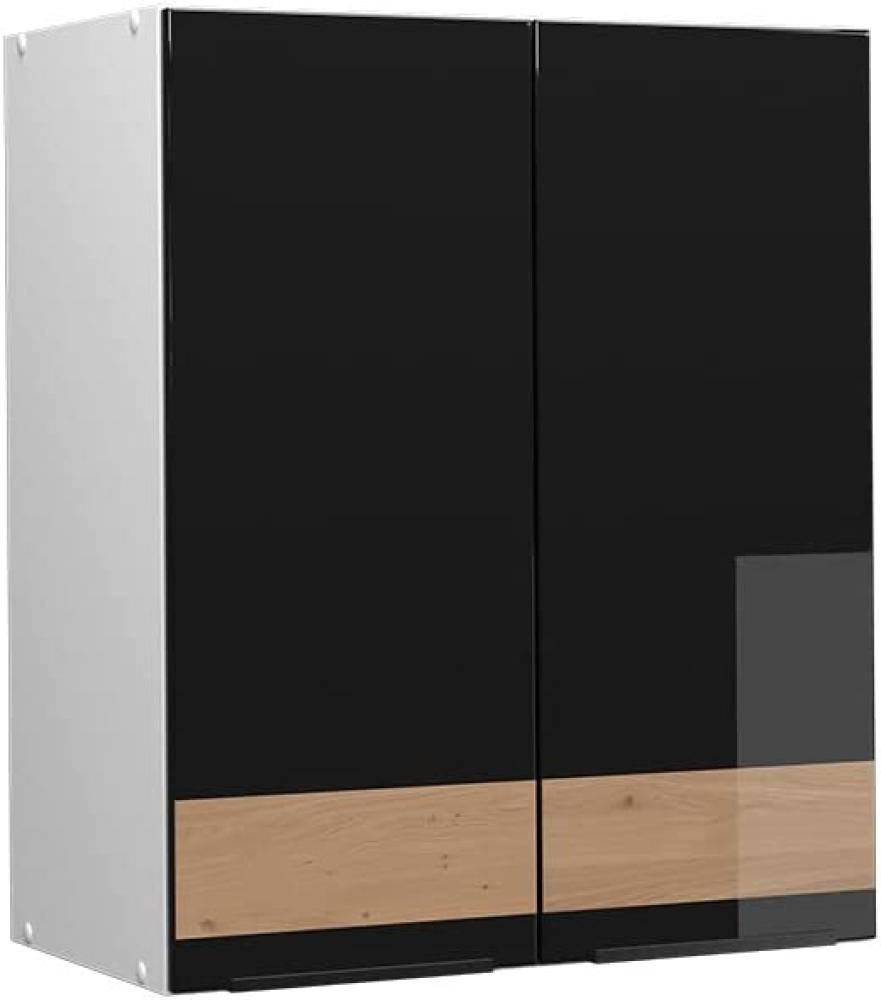 Vicco Hängeschrank Küchenschrank Küchenmöbel Fame-Line Weiß Schwarz Eiche 60 cm modern Hochglanz Bild 1