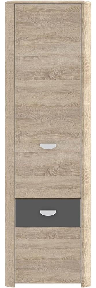 FORTE Yoop Kleiderschrank, Holzwerkstoff, Beige/Grau, 58,8 x 194,4 x 41,3 cm Bild 1