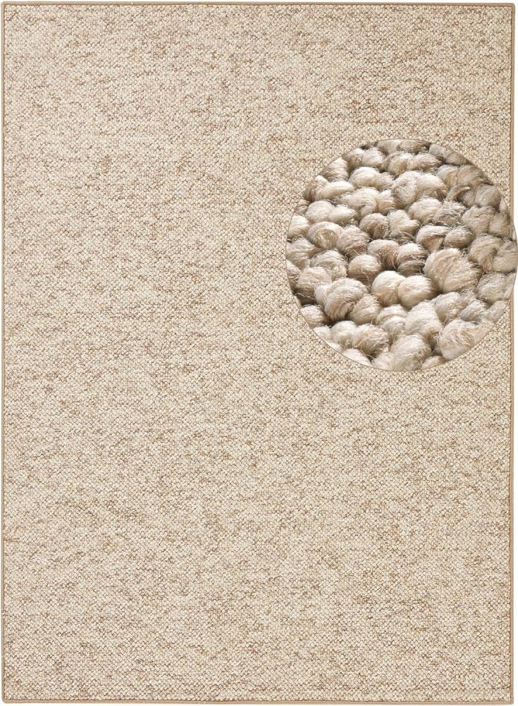 Woll-Optik Teppich Wolly Beige Braun - 60x90x0,1cm Bild 1