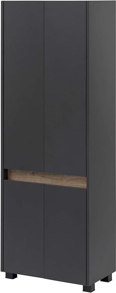 Schildmeyer Hochschrank 701515 Cosmo, 57 x 164,5 x 33 cm (BxHxT), anthrazit Bild 1