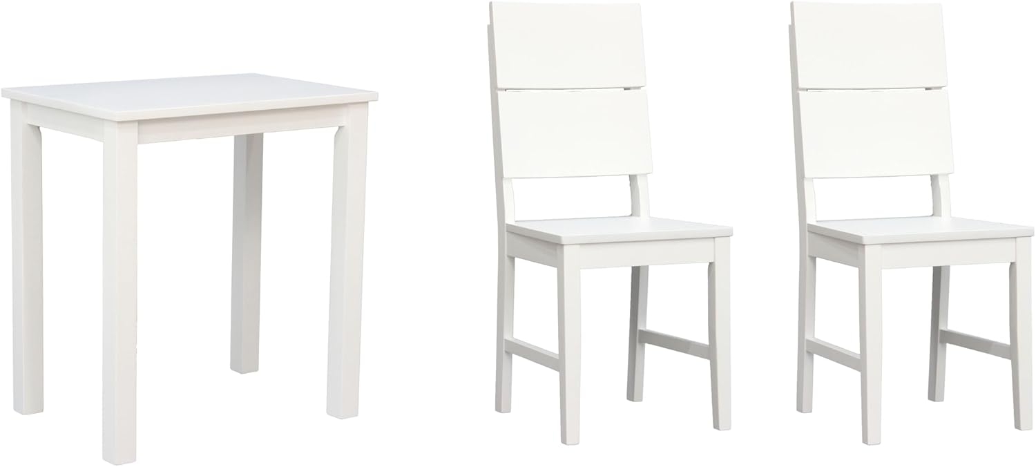 Woodroom Essgruppe Kota, (Hevea massiv lackiert, Tisch 50x70 cm, 2 Stühle), Stuhl, Holzstuhl, Massivholz, Stuhl-Set, Stühle, Esstisch, Tischgruppe Bild 1