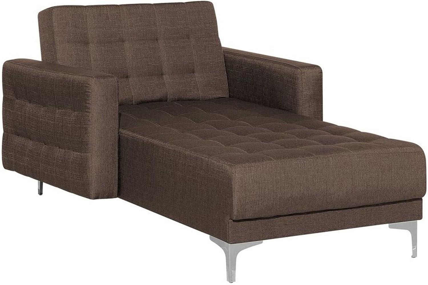 Chaiselongue Polsterbezug dunkelbraun ABERDEEN Bild 1