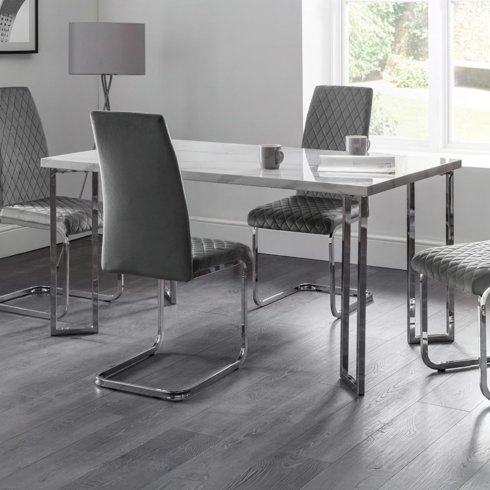 Julian Bowen Positano Esstisch, weißer Marmor Bild 1