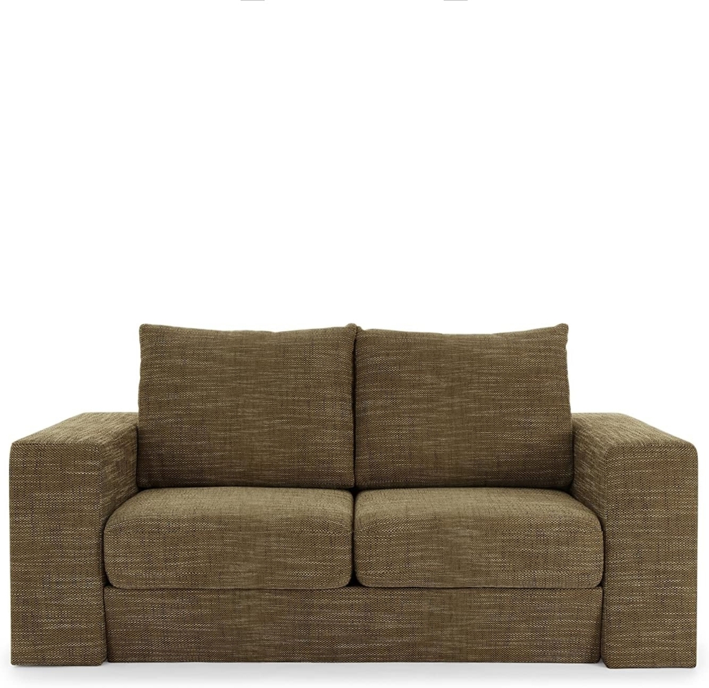 LOOKS by Wolfgang Joop Looks V-1 Designer Sofa mit Hockern, 2 Sitzer Couch, Funktionssofa, braun, Sitzbreite 140 cm Bild 1