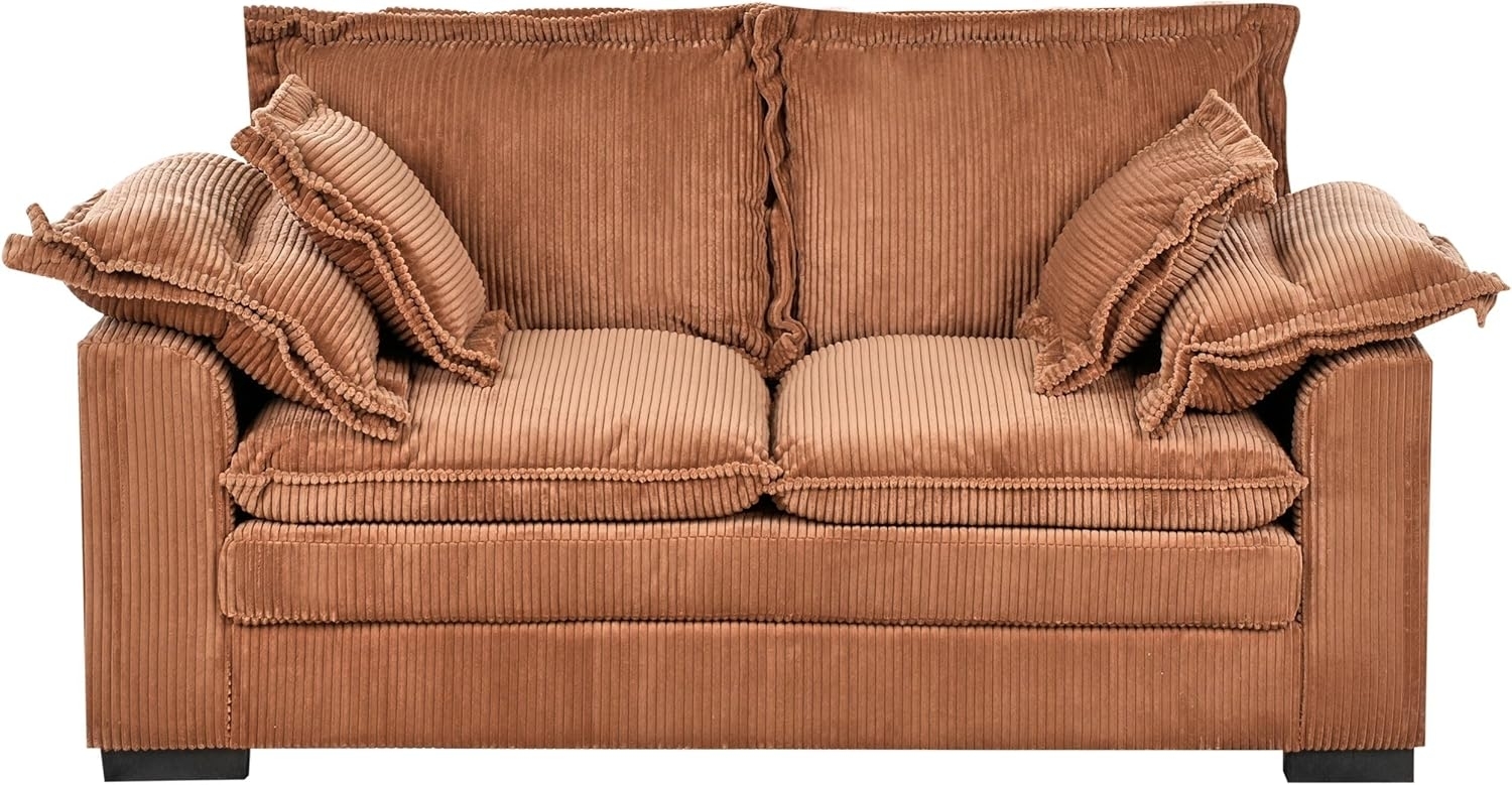Sofa 2-Sitzer TIRRO Cord Braun Bild 1
