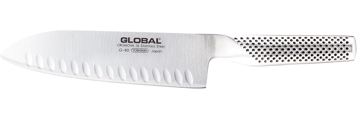 GLOBAL G-80 Santokumesser schräge Kullen 18 cm Bild 1