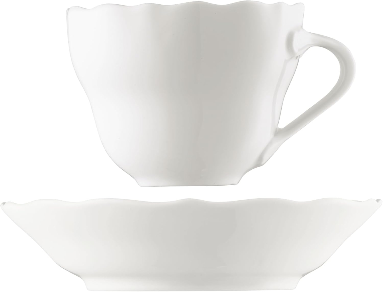 Hutschenreuther Maria Theresia Kaffeetasse mit Untertasse, Porzellan, Weiß, 230 ml, 2-tlg, 14740 Bild 1