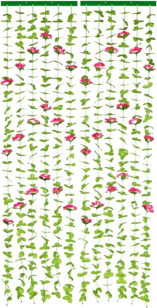 Maximex Türvorhang Rosen, Klettband (1 St), halbtransparent, Blättervorhang für Balkon und Terrasse, Insekten- und Sichtschutz Bild 1