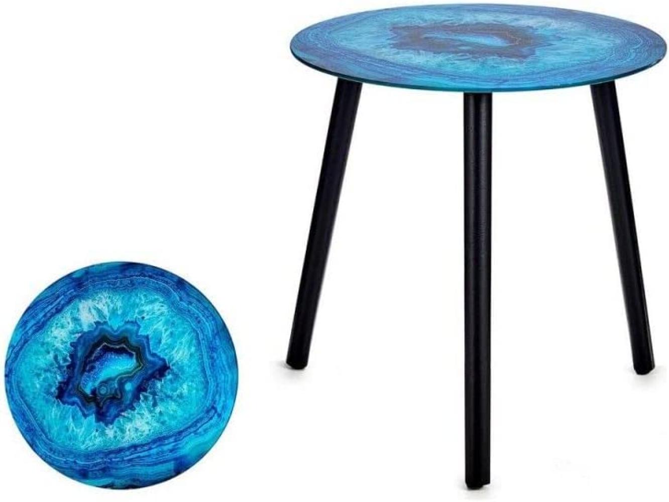 Beistelltisch türkis Kristall 40 x 415 x 40 cm Bild 1