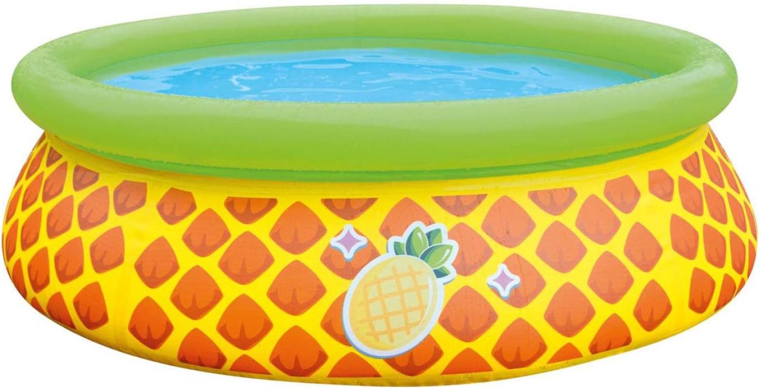 SunClub Planschbecken 3D Ananas Pool Ø 150 x 41 cm mit aufblasbarem Luftring Bild 1