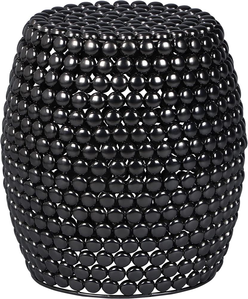 Beistelltisch 41 x 41 x 46 cm Schwarz aus Metall WOMO-Design Bild 1