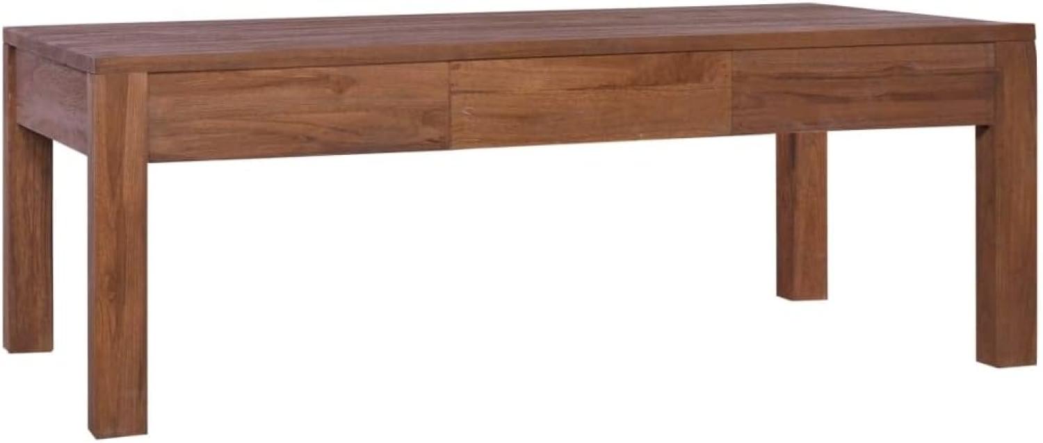 vidaXL Couchtisch 110 x 60 x 40 cm Teak Massivholz Bild 1